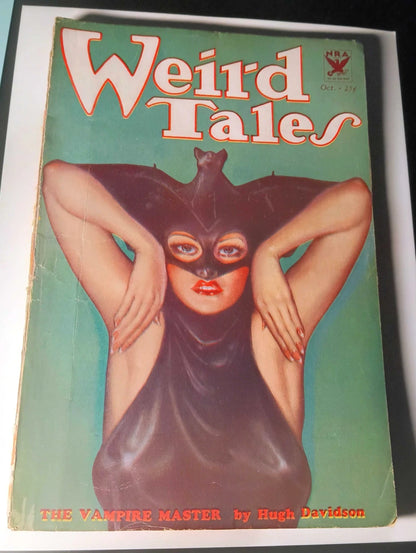 1933 Weird Tales 118 Batwoman Brundage Cover Rare Pulp Nice