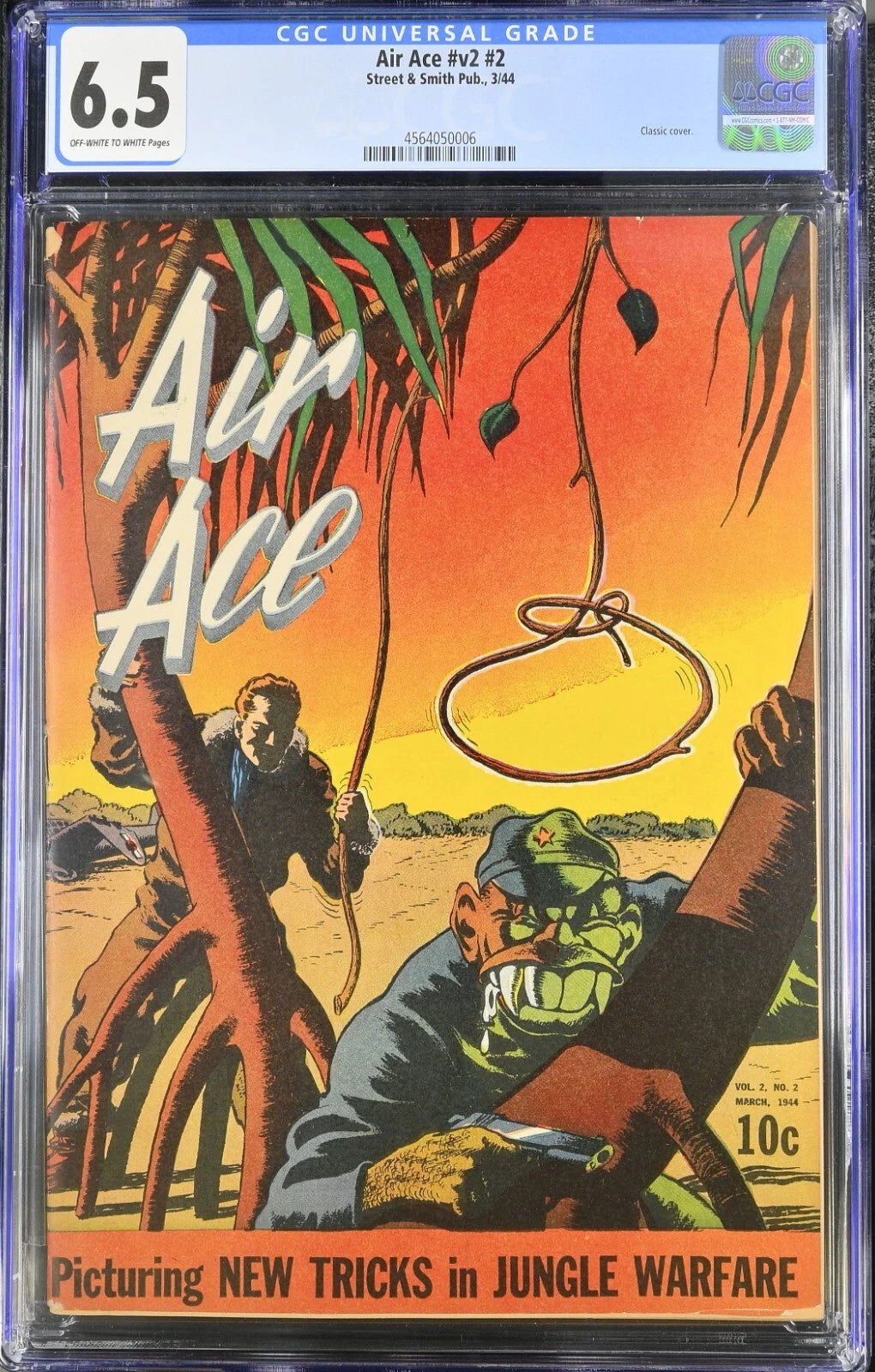 Air Ace #2 Vol #2 Street & Smith 1944 CGC 6.5 Classic WW2 Cover