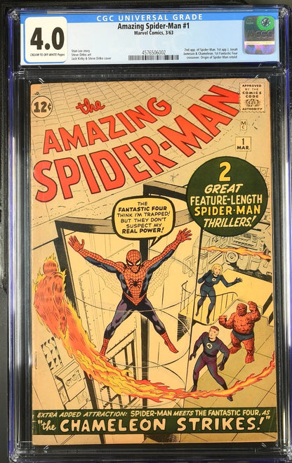 Amazing Spider-Man #1 CGC 4.0 No Marvel Chipping-Presents Great!