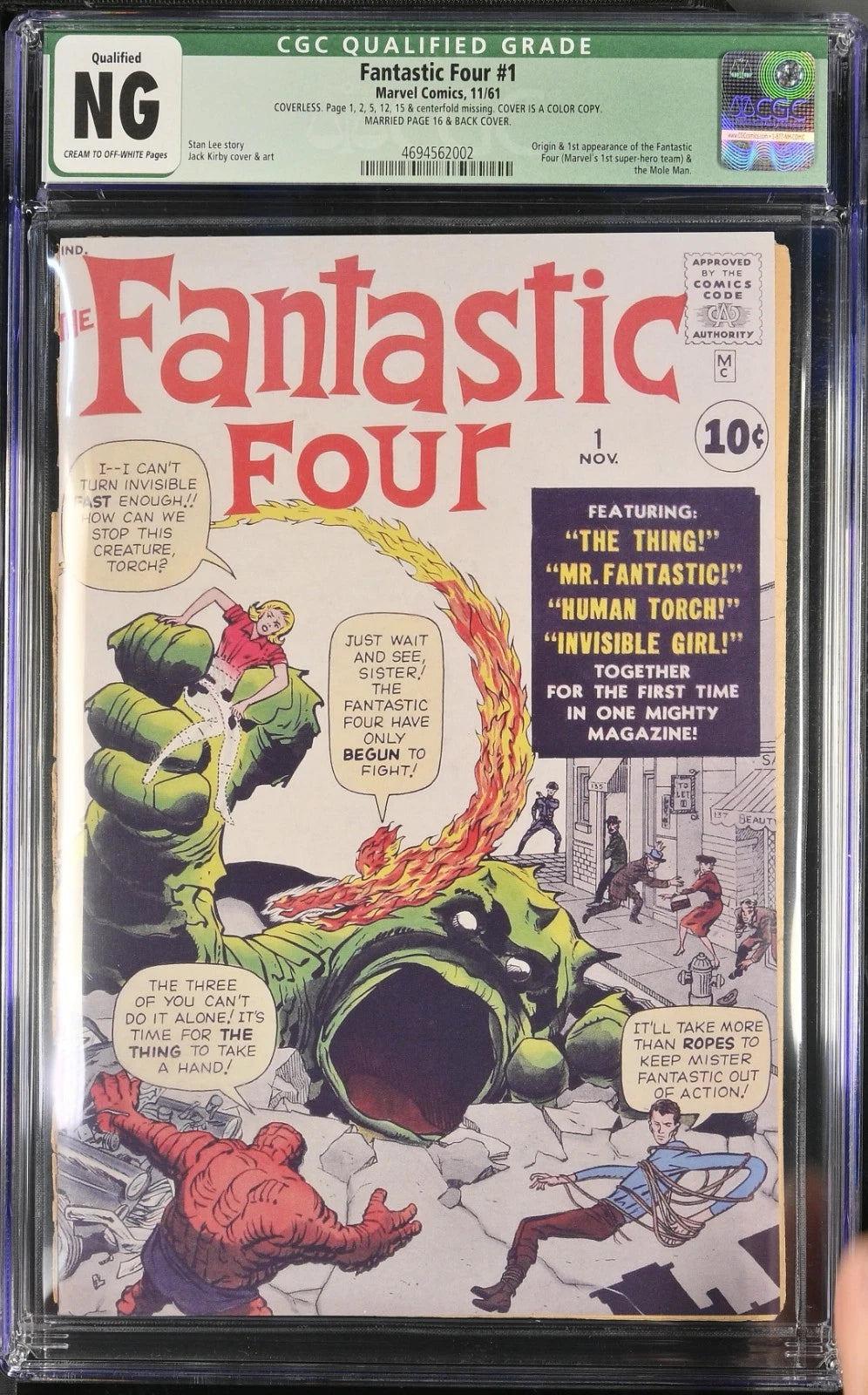 Fantastic Four 1 Marvel 1961 CGC 1st app