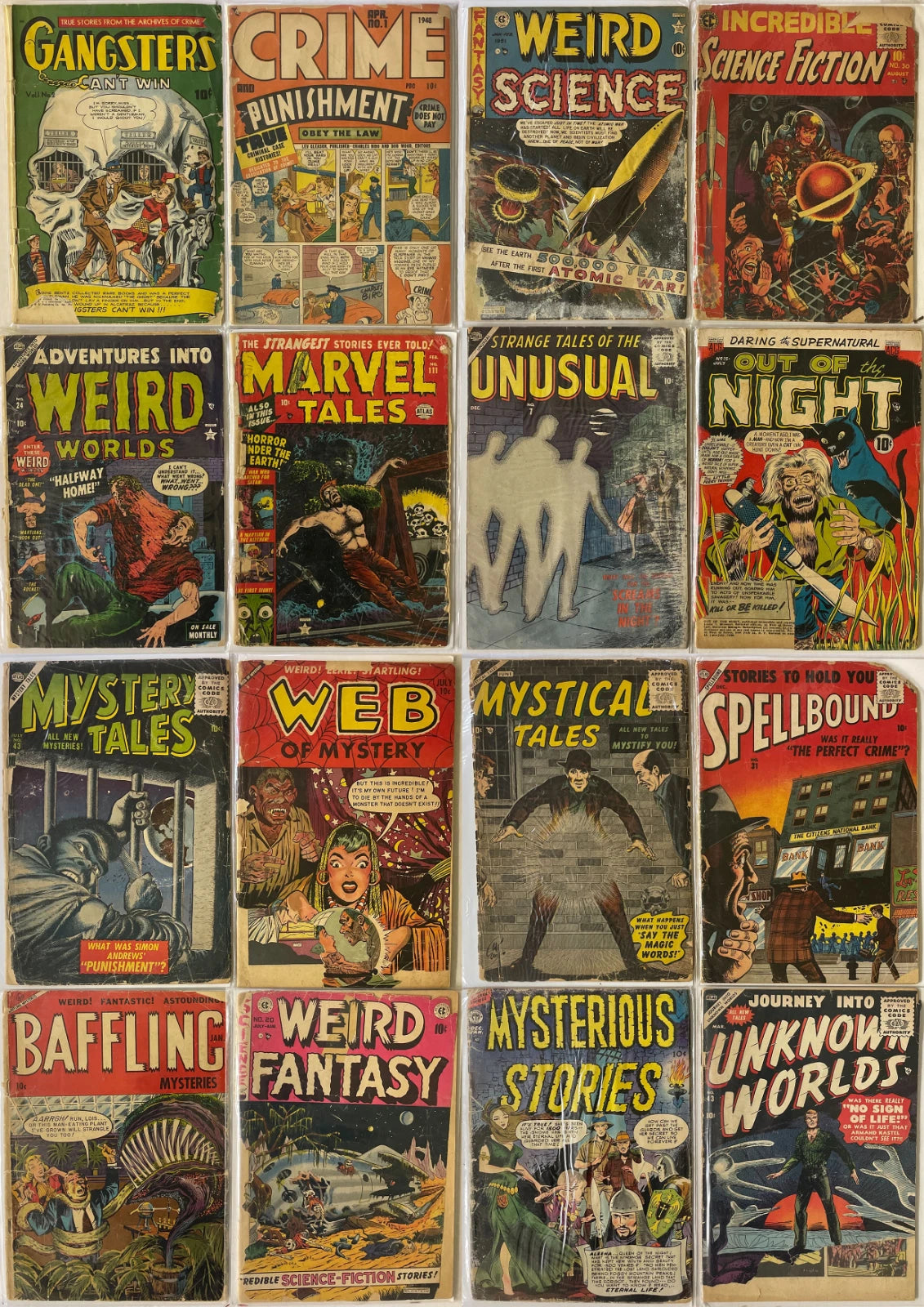 Golden Age Comic Collection Gangsters Can't Win #2 Horror Sci Fi War