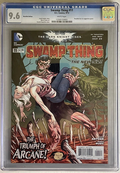 Swamp Thing #11 DC 2012 ERROR Recalled Edition CGC 9.6