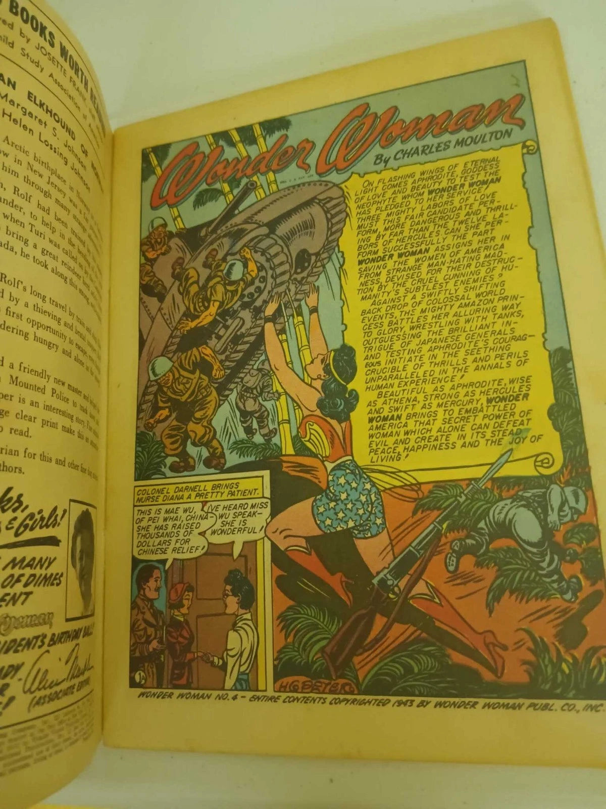 Wonder Woman #4 DC 1943 High Grade White Pages