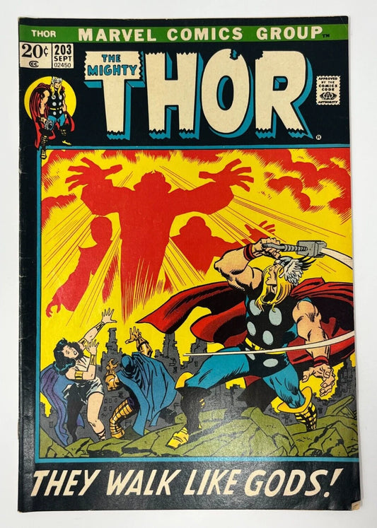 Thor #203 Marvel 1972 Young Gods HIGH GRADE