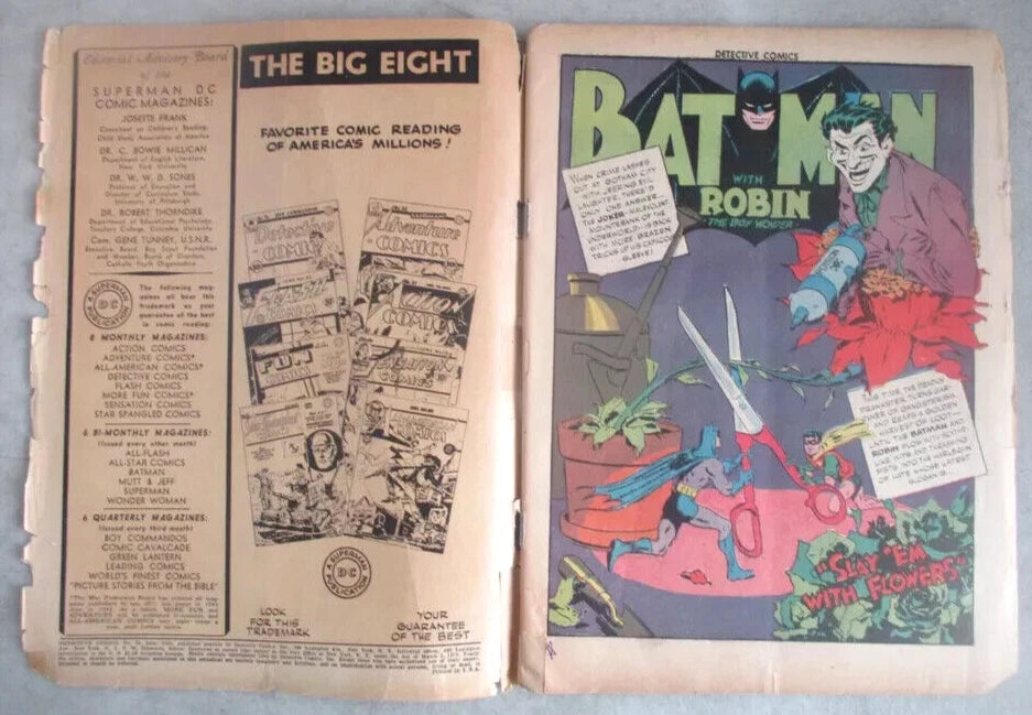Detective Comics 76 Fantastic Joker Cover Batman RARE 1942